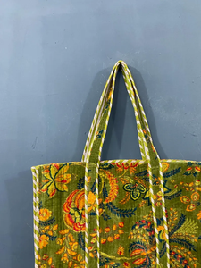 Sac fourre-tout en coton personnalisé pour femmes, motif vintage, multicolore, fermeture éclair durable, sac tendance, léger, sacs d'hiver et d'été - Product Image 2