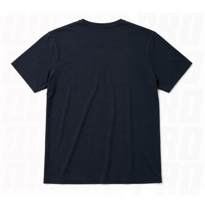 เสื้อยืดเฮนลีย์แขนสั้นสีน้ำเงินกรมท่าสำหรับผู้ชาย ผ้าฝ้าย 100% ทรงปกติ สีพื้น ผ้าเจอร์ซีย์ถัก คอโอ แบบเรียบ - Product Image 2