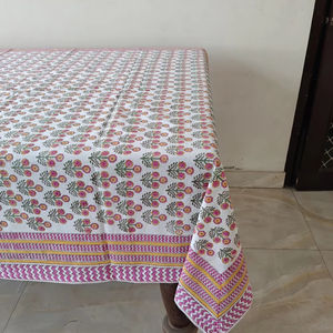 Mantel Rectangular de Algodón Puro, Hecho a Mano, con Estampado Tradicional Indio, Personalizable, para Bodas, de Balajee - Product Image 1