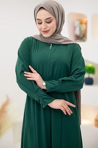 ชุดอาบายะห์มุสลิมไซส์ใหญ่สำหรับผู้หญิง ผ้าชีฟองเนื้อนุ่ม ระบายอากาศได้ดี ยาวคลุมเท้า แขนยาว กันยับ ชุดพื้นเมือง ขายส่ง รับผลิตแบบ OEM ODM - Product Image 6