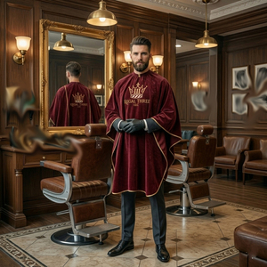 Cape de Barbier Professionnelle pour Hommes – Cape de Coiffure pour Salon – 100% Polyester - Product Image 6