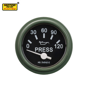Jauge de pression d'huile HUMVEE 52 mm, bordure verte, cadran noir HWV - Product Image 1