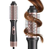 Brosse Sèche-Cheveux Chauffante Hybride 3-en-1 avec Température Constante PTC en Titane, Flux d'Air à 360 Degrés, Moteur DC 1000W