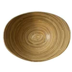 Bol en bambou tressé fait main avec finition laquée pastel, écologique, pour salade de fruits, vaisselle décorative de cuisine - Product Image 3