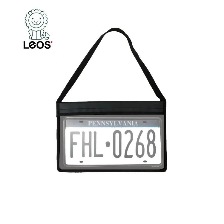 حقيبة علامة لوحة ترخيص للسيارة مضادة للماء مع قفل بخطاف وحلقة تثبيت لتثبيت المصد في السيارة