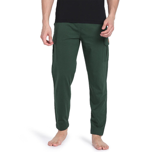 Pantalones Deportivos Cargo de Algodón Verde para Hombre, Cintura Elástica con Cordón, Pantalones Casuales para Correr, Múltiples Bolsillos, Transpirables, para Otoño - Product Image 2