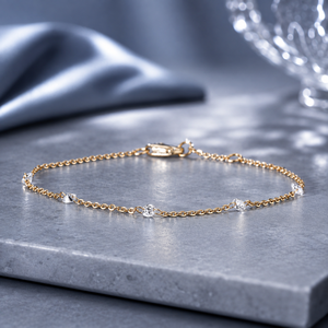 Wholesale S925 Sterling Silver Round Brilliant Cut Moissanite Chain <b>Bracelet</b> OEM ODM Custom Fine Jewelry for Women Gift - Product Image 1