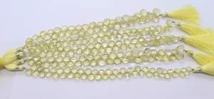 Cuentas de Cuarzo Limón Natural AAA, Facetadas en Forma de Corazón, 8-9 mm, Cuentas de Cuarzo Amarillo, Hilo de 8 Pulgadas para Joyería al por Mayor - Product Image 3