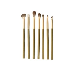 Ensemble de 7 pinceaux de maquillage pour les yeux en fibres synthétiques, pinceaux de mélange pour fards à paupières, vente en gros, RTS, logo personnalisé, marque privée, OEM, directement de l'usine