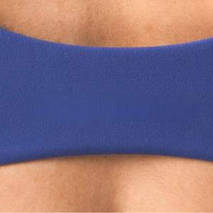 Sujetador deportivo azul con logo personalizado y cuello redondo para mujer, de alto soporte, acolchado, para gimnasio, fitness, top corto, ropa deportiva al por mayor - Product Image 6