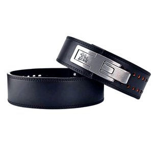 Cinturón de Levantamiento de Pesas VIbe de Cuero Cosido, Soporte Lumbar Ajustable para Entrenamiento de Fuerza, Unisex, Cierre de Hebilla, para Atletas y Fitness - Product Image 6