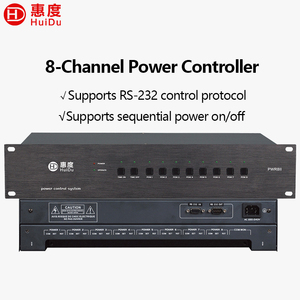 Contrôleur de volume programmable AV-PWR8S, séquenceur d'alimentation, relais réseau 8 canaux, RS232, processeur audio professionnel, système de sonorisation de scène - Product Image 2
