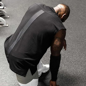 Ropa Deportiva para Hombre, Camisetas sin Mangas con Logotipo Personalizado para Gimnasio, 95% Algodón, 5% Elastano, Secado Rápido, Transpirables - Product Image 4