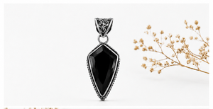 Black Onyx Sterling <b>Silver</b> Pendant – Elegant Handmade Jewelry for Women - Product Image 2
