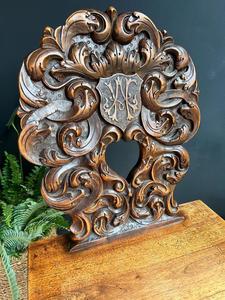 เก้าอี้ห้องโถงไม้วอลนัทแกะสลักสไตล์คอนติเนนตัลโบราณ - Product Image 6