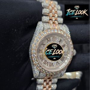 ICELOOK ผู้หญิงหรูหรานาฬิกาสแตนเลสสตีล 40 มม.ควอตซ์อนาล็อก 20 มม.แซฟไฟร์คริสตัลส่องสว่างแฟชั่นสร้อยข้อมือนาฬิกา - Product Image 2