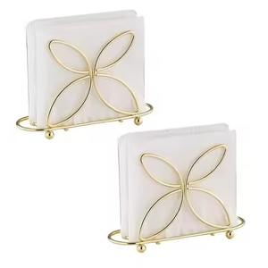 Elegant <b>Space</b> <b>Saving</b> Metal Napkin Stand For Dining <b>Table</b> And Kitchen Premium Tissue Holder For Home Office And Restaurant - Product Image 2