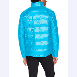 Custom Unisex <b>Winter</b> Outdoor Puffer Jacket Stand Collar 100% Nylon Bubble Canvas Fabric Fashionable Cotton-Filled Patchwork <b>Coat</b> - Product Image 4