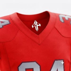 Uniforme de Fútbol Americano para Hombre, Cuello en V, Tirantes Ajustables, Manga Corta, Secado Rápido, Transpirable, Impresión por Transferencia de Calor, 100% Poliéster - Product Image 6