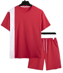 Conjunto de 2 Piezas para Hombre, Camiseta y Pantalones Cortos, Diseño Moderno, Transpirable, Informal, para Verano - Product Image 1
