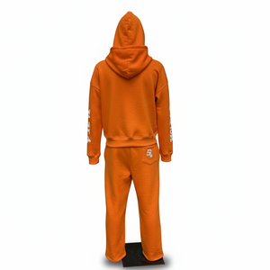 Ensemble sweat à capuche et jogging streetwear graffiti personnalisé haut de gamme, survêtement en molleton de coton entièrement zippé pour hommes et femmes - Product Image 6