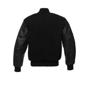 Wholesale Old School Letterman <b>Baseball</b> <b>Jackets</b> <b>Men</b> Custom Patchwork Hooded 100% Wool Winter Canvas Fabric Regular Streetwear - Product Image 1