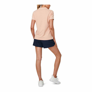 Nouveau Polo Femme 2026 Manches Courtes Couleur Pêche Uni Tissu Piqué Respirant 100% Polyester - Product Image 2