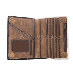 Portefeuille vintage unisexe en cuir de vachette gaufré avec fermeture éclair antivol, doublure en cuir véritable et bouton, fabrication ODM/OEM - Product Image 3