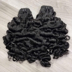 Meilleure vente!!! Cheveux vietnamiens bruts extensions de cheveux humains gros cheveux bouclés ondulés birmans couleur naturelle non traitée double dessiné - Product Image 5