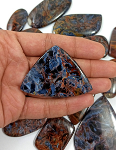 Rara Piedra Preciosa Natural de Pietersita Suelta, Cabujón Multicolor para Joyería, Lote al por Mayor, Cabujón Curativo Pulido a Mano, Radha Arts - Product Image 1