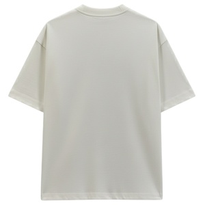 Men Oversized Light Grey T Shirt Short Sleeve Crew Neck Cotton Casual Streetwear Top <b>Small</b> <b>Chest</b> Logo Summer Tee - Product Image 2