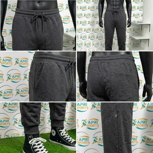 Pantalon de jogging décontracté APRI SPORTS pour homme, léger, 100 % coton, taille élastique, avec cordon de serrage, idéal pour le fitness et la gym - Product Image 5