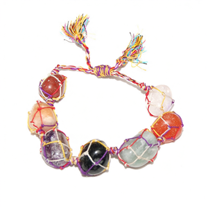Pulsera de Piedras de Ágata Mixtas - Cuentas de Cristal Pulido con Tema de Amor, Regalo de Recuerdo para Navidad y Halloween - Product Image 2