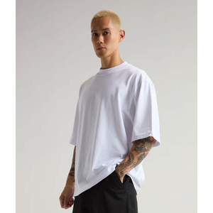 เสื้อยืดคอตตอน 100% ทรงหลวม ไหล่ตก ย้อมสีแบบพิเศษ สำหรับผู้ใหญ่ ดีไซน์ใหม่ ระบายอากาศได้ดี สไตล์สมาร์ทแคชชวล - Product Image 4