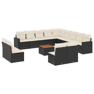 Conjunto de Sofás de Jardín de Ratán Negro para 10 Personas, Muebles de Exterior Resistentes a la Intemperie, Diseño Contemporáneo - Product Image 2