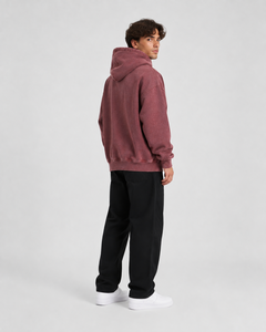 Sweat à capuche homme style vintage coupe ajustée, effet vieilli, délavé à l'acide, en molleton écologique, effet soleil éclairé, vêtement d'hiver - Commande minimum 2 pièces, pas cher - Product Image 5