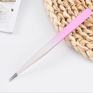 CUSTOM Stainless Steel Durable Smooth Tip 10mm Tweezers for Eyebrow Hair Plucking-Wholesale Packaging - Product Image 1