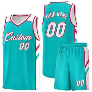 Conjunto de Uniforme de Baloncesto Personalizado con Logotipo del Equipo, Nombre, Número, Impresión por Sublimación, Bordado 3D, 100% Poliéster, Sin Mangas, para Entrenamiento - Product Image 1