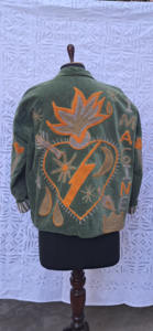 Chaquetas de Tela de Terciopelo Suave de Alta Calidad con Diseño de Bordado Hecho a Mano, Abrigo con Botones de Lino y Algodón a Juego para Mujer - Product Image 4