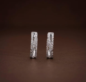 Elegant Lab Created Diamond Vintage IGI Certified 925 <b>Silver</b> <b>Stud</b> <b>Earrings</b> Brilliant Cut VVS1 Clarity Engagement Wedding Gift - Product Image 2