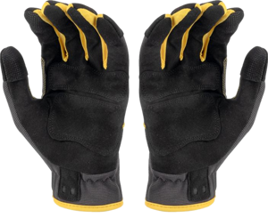 Gants de sécurité pour mécaniciens Adiha Impex, respirants, résistants à la chaleur, 8 mil, taille XL, coutures personnalisées, couleur noire et jaune de qualité supérieure - Product Image 2