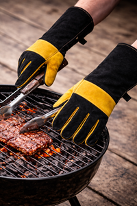 ถุงมือหนังสำหรับงานหนัก ป้องกันความร้อน เหมาะสำหรับงานอุตสาหกรรม รับผลิตแบบ OEM และ Private Label - Product Image 4