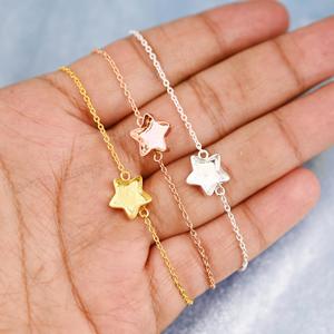 Handmade Sterling <b>Silver</b> 18K Gold Plated 10mm Star Blank Bezel Cup Chain <b>Bracelet</b> Setting Breastmilk Keepsake DIY Resin Bag - Product Image 1