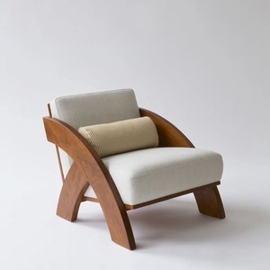 Midcentury Modern Bedroom <b>Chair</b> Tufted upholstered armchair Hand Made Wooden Frame Living Room Bedroom <b>Chair</b> For Home Villa - Product Image 4