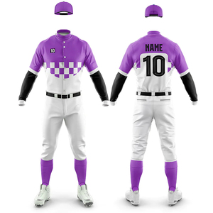 Dernier design tendance, uniforme de baseball unisexe de haute qualité, confortable, durable, respirant, en polyester, parfait pour les sports d'équipe - Product Image 1