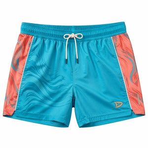 Pantalones Cortos Modernos de Pickleball para Hombre - Pantalones Cortos de Diseño de Secado Rápido con Elasticidad en 4 Direcciones y Paneles de Coral Sublimados Personalizados - Product Image 2