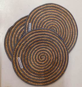 Set de table rond en jute et coton tissé de qualité supérieure pour la cuisine, les dîners et la décoration de fêtes, idéal pour les dessous de plat. - Product Image 5