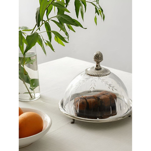 Round Glass <b>Cake</b> Platter With Gold Rim And <b>Dome</b> Cover Reusable Dessert Display <b>Stand</b> Countertop <b>Cake</b> <b>Dome</b> On Sale - Product Image 5