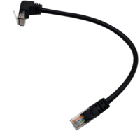 Câble Ethernet RJ45 Cat6 à angle droit personnalisé pour économiser de l'espace, idéal pour routeur réseau et modem LAN – Assemblage de câbles sur mesure