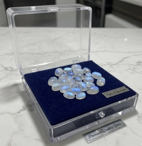 Piedras Preciosas Sueltas de Piedra Lunar Natural de Grado AAA, Corte Pera, en Colores Blanco, Azul y Arcoíris, Tamaño Personalizado, Certificado IGI - Product Image 1